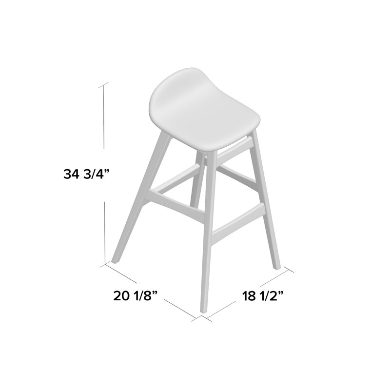 Ralphy Upholstered Counter Stool with Solid Wood Frame