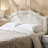 Upholstered Headboard For Queen And Full Sized Beds, With Textured Button Accents Black Iron Support Fabric Metallic Strong
