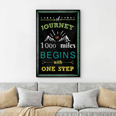 «Journey of 1000 Miles Begins With One Step», reproduction sur toile