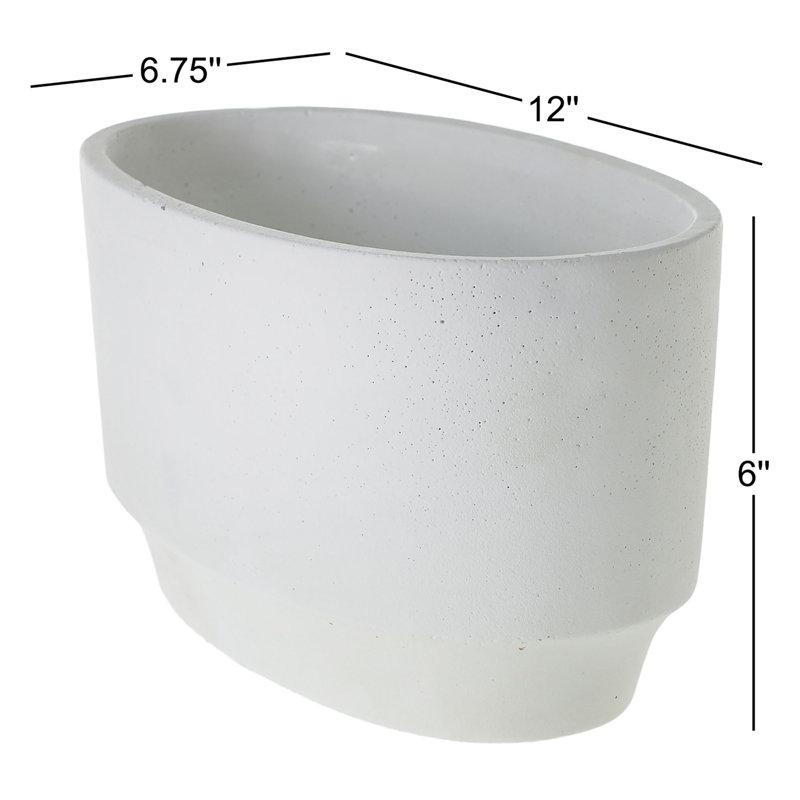 Pot à fleurs Fae, H 6 po x l 12 po x P 6,75 po