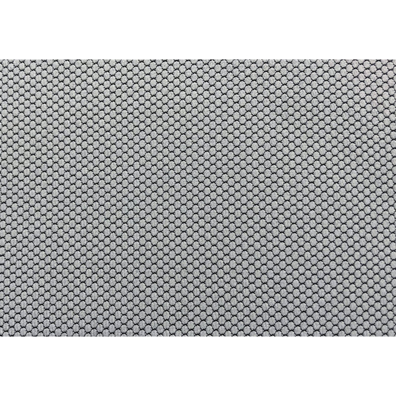 Chaise de bureau à hauteur réglable légèrement rembourrée, en maille grise et en métal blanc, avec fonction pivotante à hauteur ergonomique, style contemporain pour le travail sur ordinateur