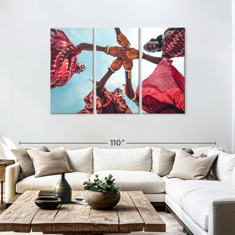 Leisha African Leisha, 48" H x 74" W
