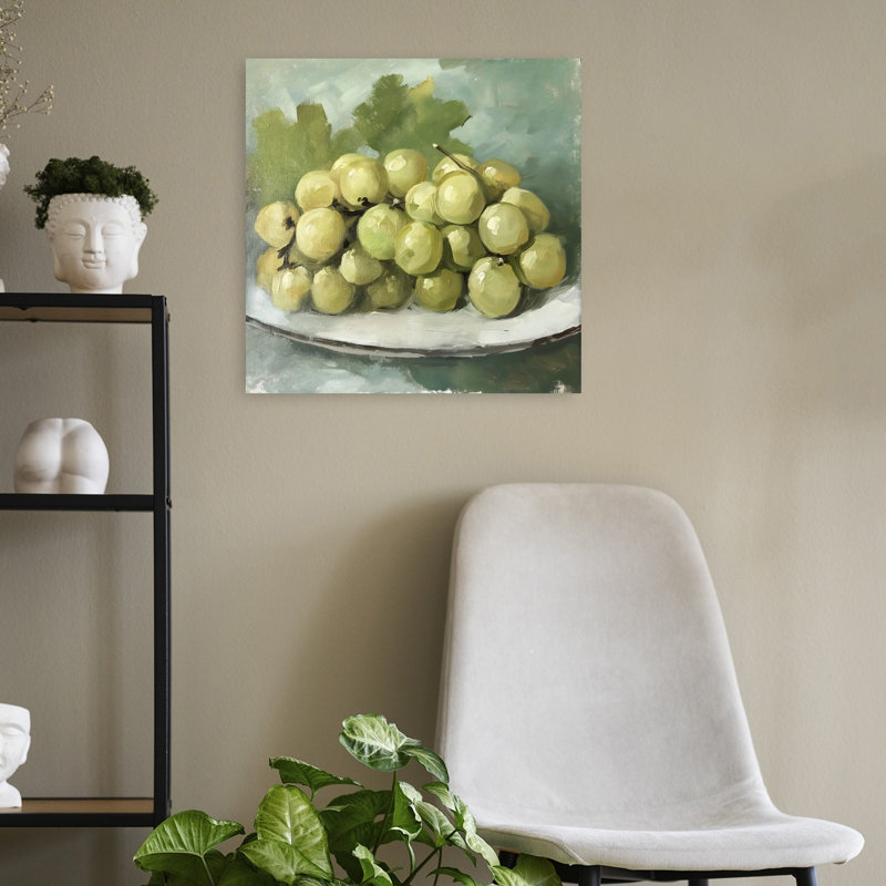 Assiette de raisins, art naturel classique, fruits et nature