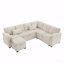 Canapé modulaire Basic, canapé d'angle en forme de L avec siège et repose-pieds de rangement, canapé d'angle en chenille avec 7 sièges et 2 coussins décoratifs-2089771866