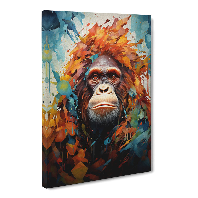 Orangutan Orphism No.2 - No Frame Print, 76cm H x 50cm W x 3cm D