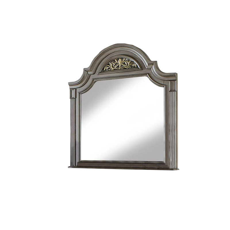 Miroir traditionnel l 47,4 po, gris, Gris