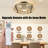 20" Flush Mount Caged Ceiling Fan with Light Farmhouse Natural Bamboo Strips-134675934