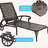 Cast Aluminum Chaise Lounge with 5-Position Reclining and Wheels-1513572421