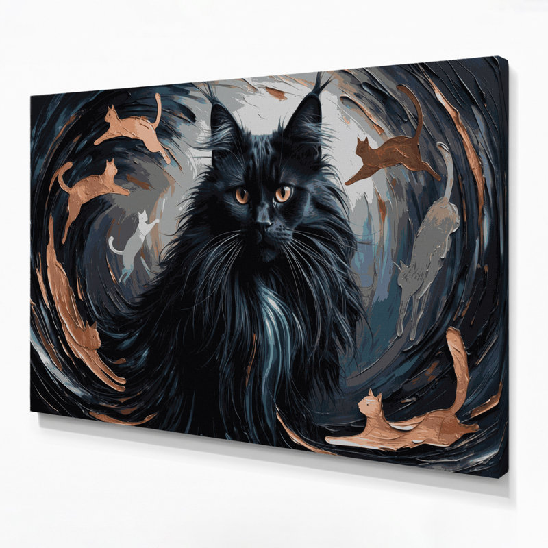 «Cats Chantilly», art mural sur toile Tiffany, H 20 po x l 24 po