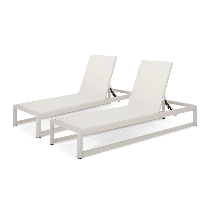 MODESTA CHAISE LOUNGE, White