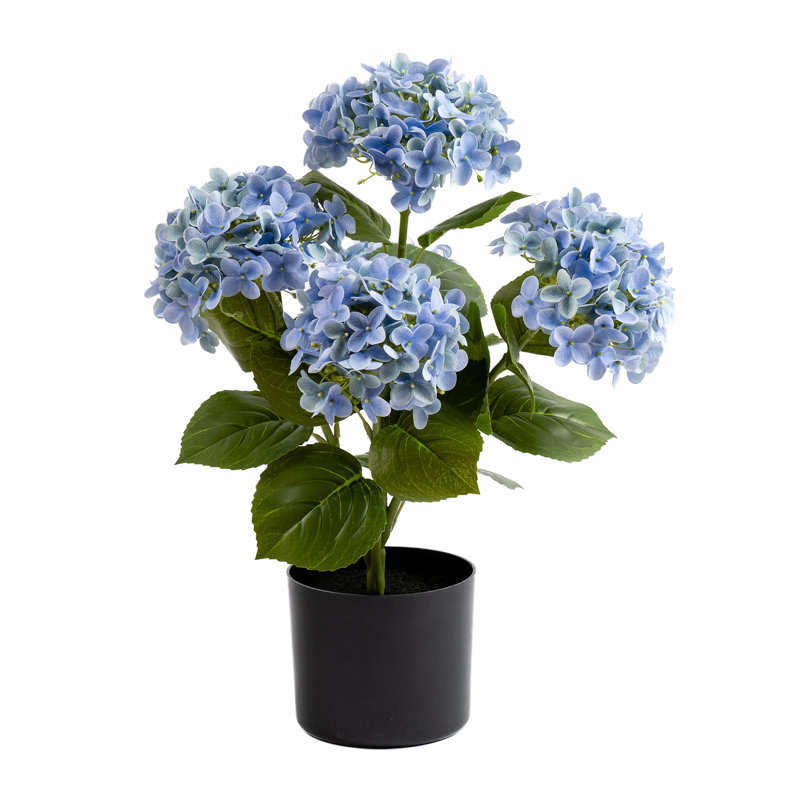 53cm Faux Real Touch Blue Hydrangea