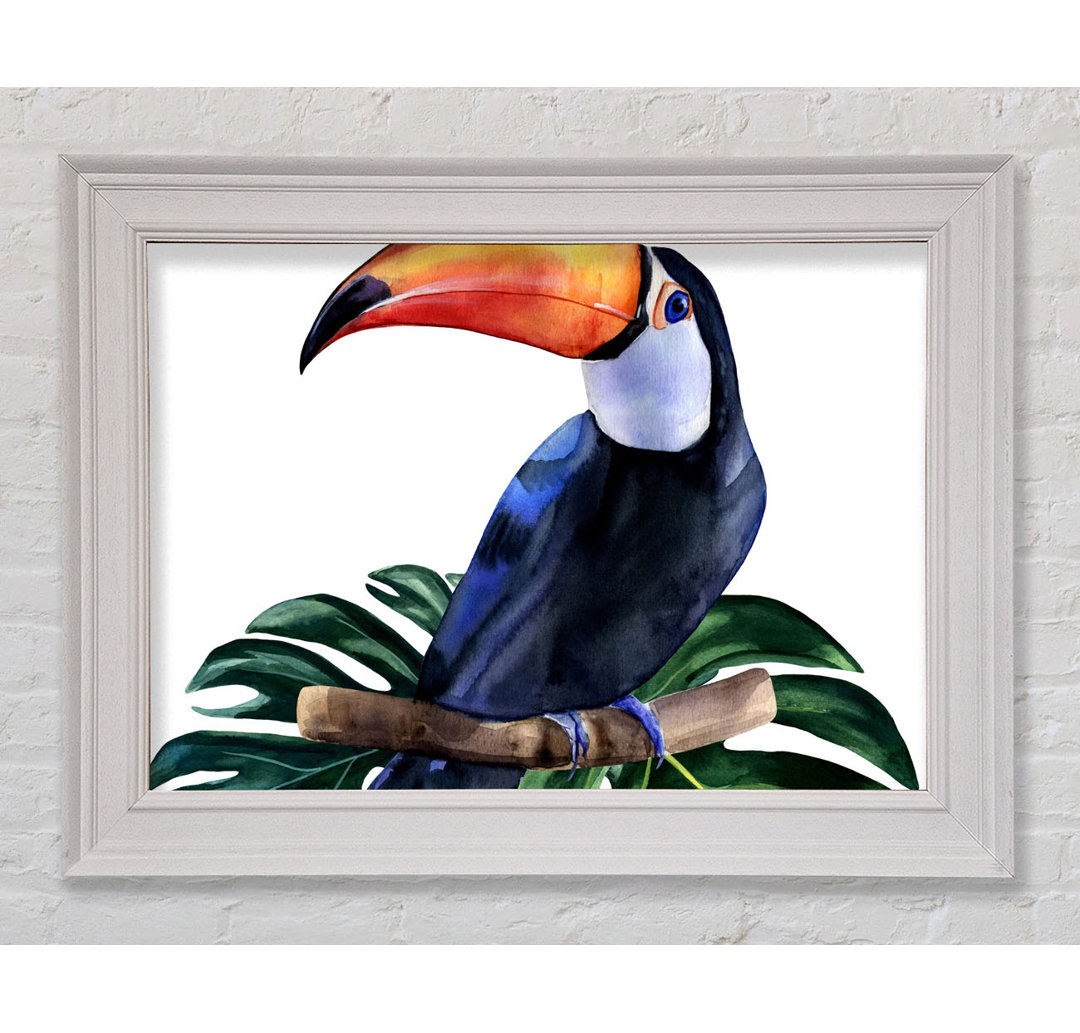 Palm Leaf Toucan - Einzelner Bilderrahmen Kunstdrucke