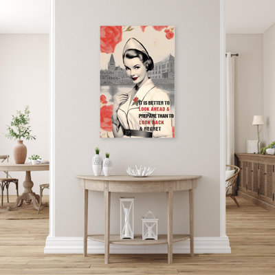 Gurjas " Nurse It Is Better To Look Ahead - 1 Piece Rectangle Graphic Art Print On Wrapped Canvas "