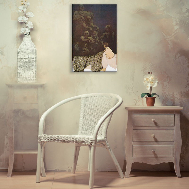 Toile tendue Seein 'Things par Maxfield Parrish, H 24 po x l 17 po