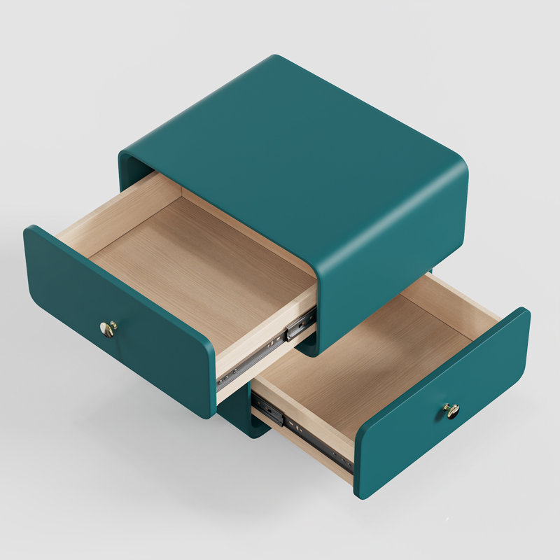 Modern 2 - Drawer Mdf Nightstand (Whole Unit), Green