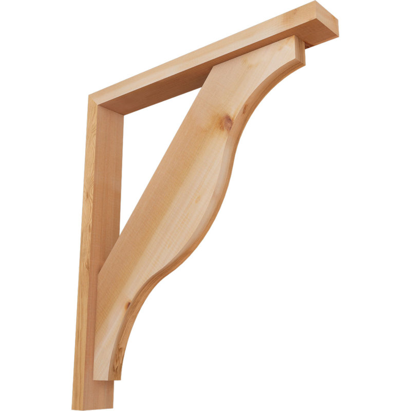 Support Funston Block avec support décalé, 30 x 26, Cèdre rouge occidental de l 3 1/2 po (lisse)