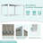 Aluminum Pergola White Gazebo with Louvered Roof-91439014