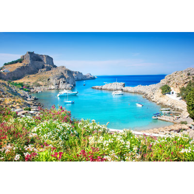 Lindos A Panoramic by Lubos Kovalik - Wrapped Canvas Photograph