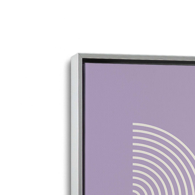 Ensemble 2 pièces Bauhaus Flow and Composition en mauve, H 31 po x l 42 po, Cadre flottant en chrome poli