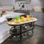 Gourmet Kitchen Cart with Butcher Block Top