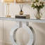 Miroir, table d'entrée, canapé, console, table de chevet