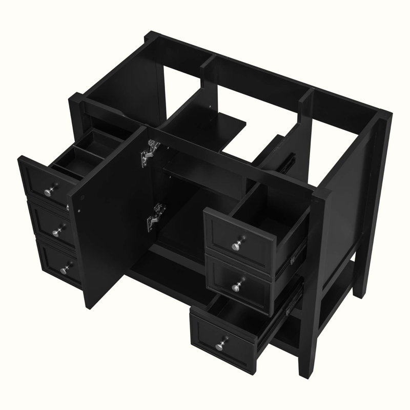 Base de meuble-lavabo simple 35,5 po seulement, Black