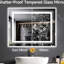 Smart Led Bathroom Mirror, Dimmable, 3000K - 6000K Colour Temperature, Fog Function, Components To Adjust Brightness, 3 Temperatures, Feature, Wall Switch Control-938493560