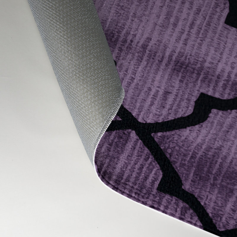 Tapis mauve intérieur et extérieur Trellis, Rectangle 5 pi x 7 pi