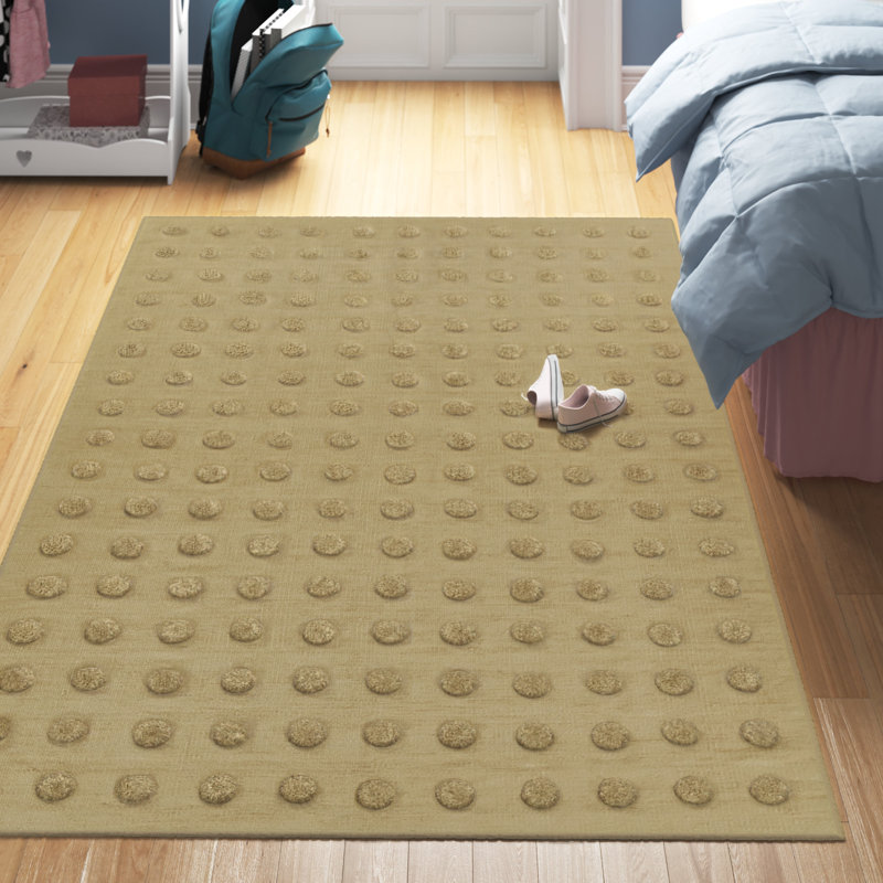 Yousra Rectangle Solid Colour Handmade Flatweave Wool Area Rug in Brown, Rectangle 5' x 8'