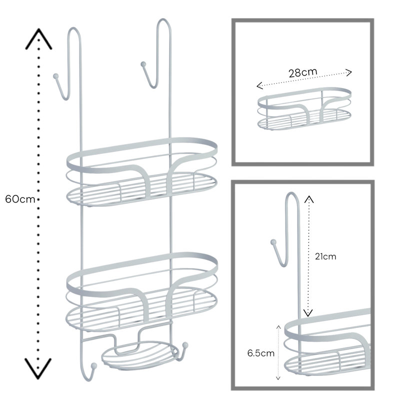 Dante Shower Caddy, White
