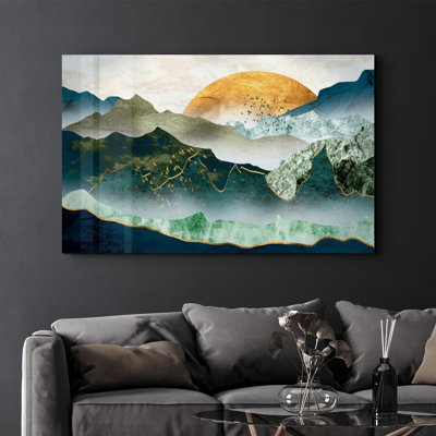 Peinture élégante en verre trempé de 27,6 po x 43,3 po | 100% verre trempé, épaisseur: 0,16 pouce | Œuvre imprimée UV, parfaite pour la décoration intérieure et les intérieurs modernes, des visuels époustouflants pour toute pièce