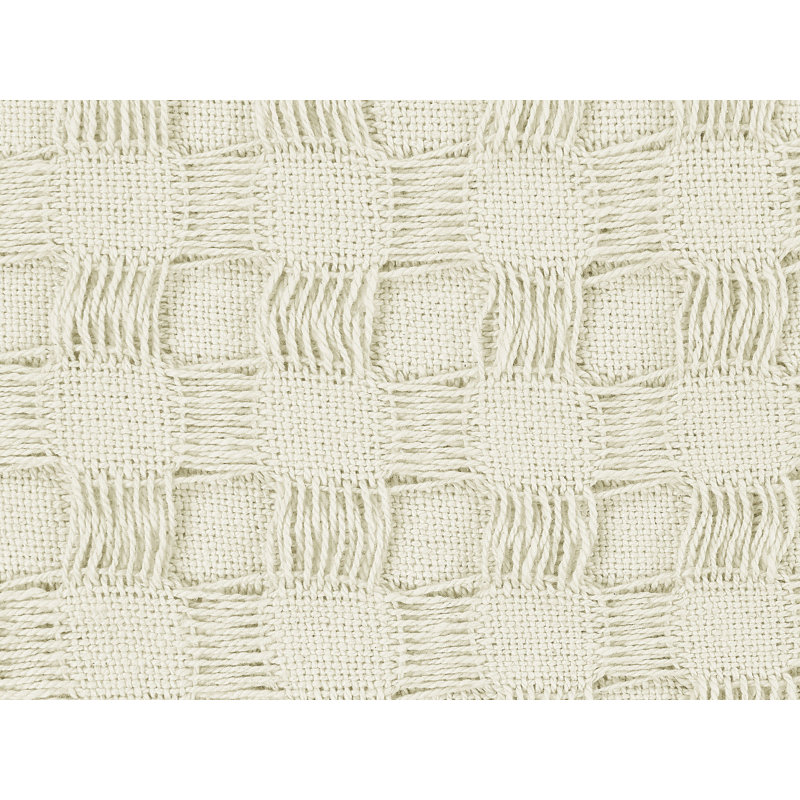 BERE Cotton No Pattern Bedspread, White