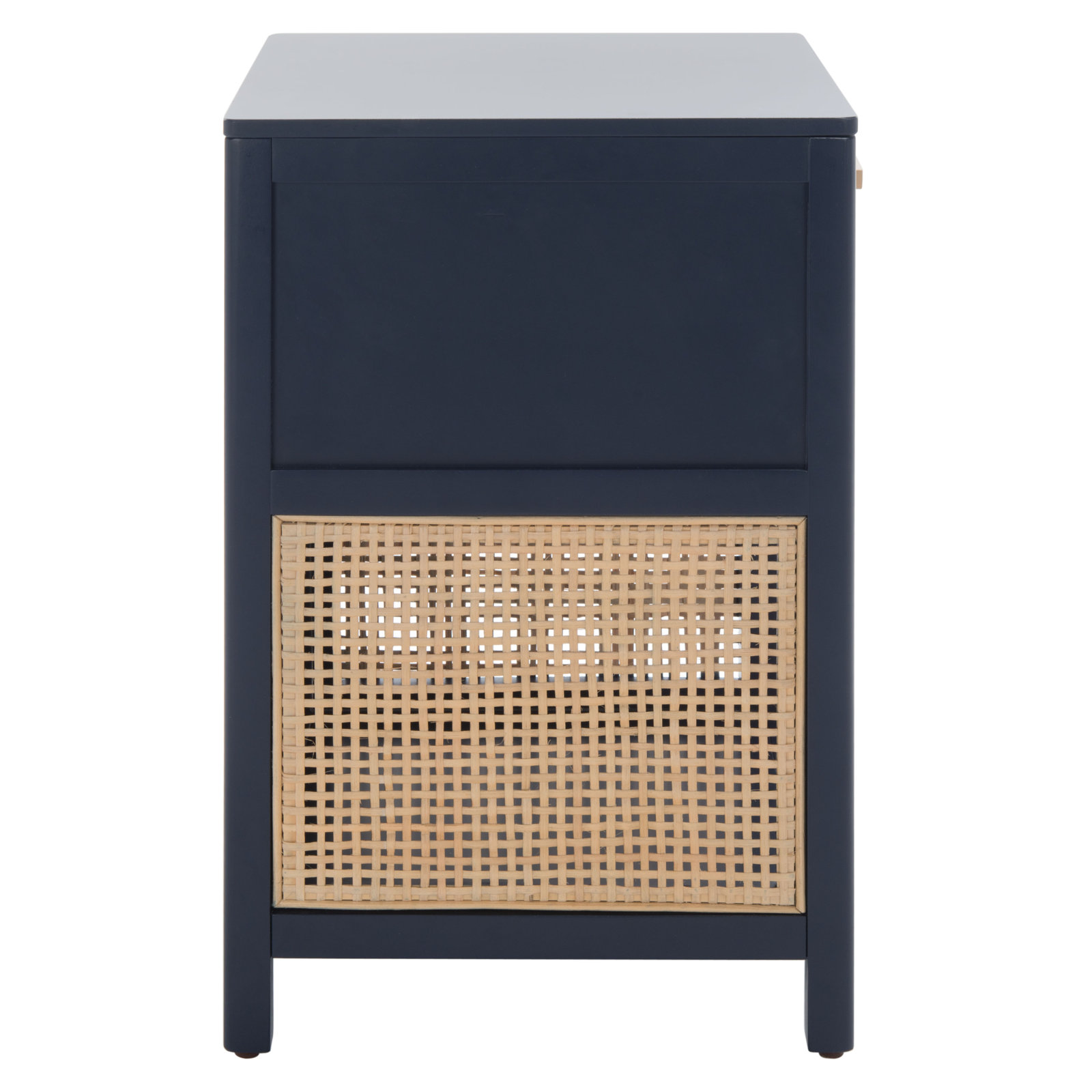 Epaulette Mahogany Nightstand, Navy