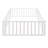 Full Size Wood Daybed Frame With Fence, White-202598693-202598694