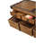 Distressed Chestnut Finish Kitchen Cart