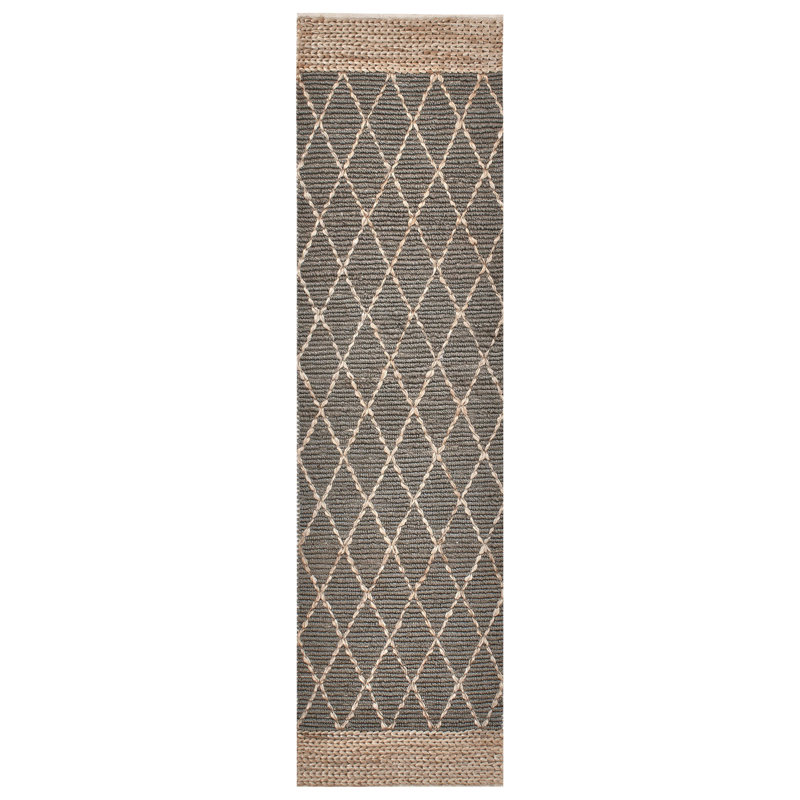 Rug TELLIKAYA Jute Grey, Runner 80 x 300 cm