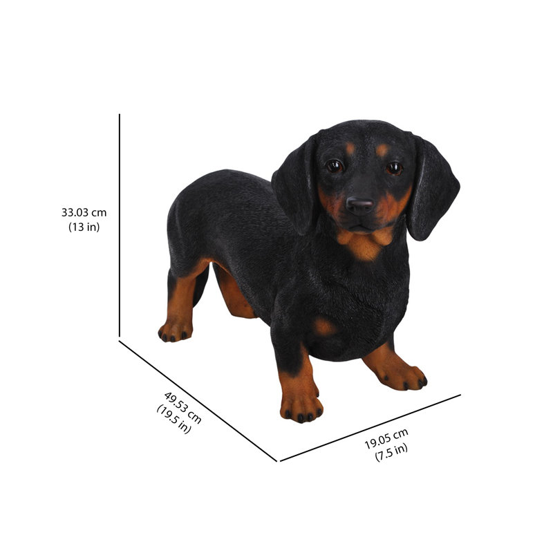 Figurine pour chien debout teckel