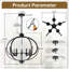 Lustre circulaire en verre 5 lumières-696806942