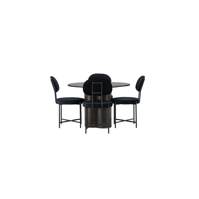 Blayk 4 - Person Dining Set, Brown