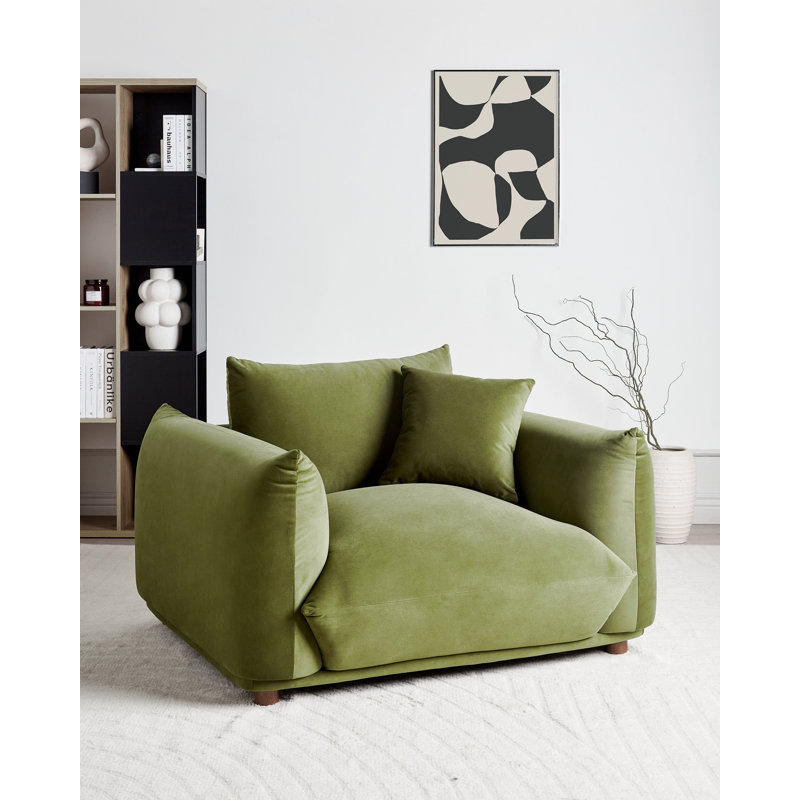 LUVOS Upholstered Armchair, Green