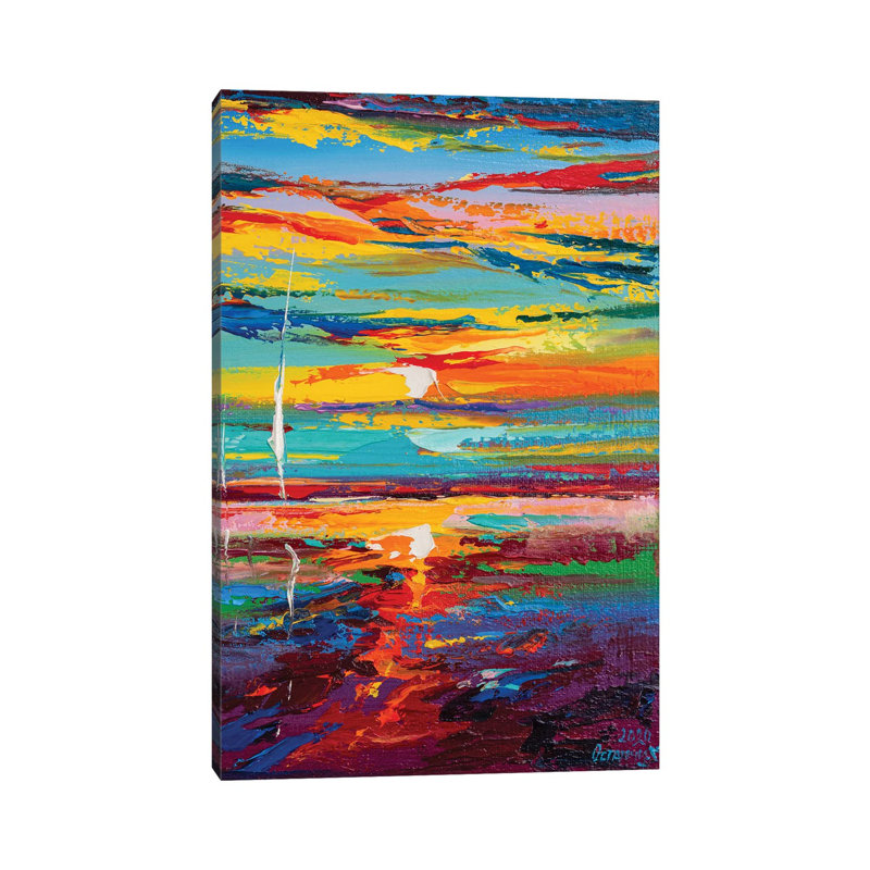 Abstract Seascape XVIII by Andrej Ostapchuk - Wrapped Canvas Print, 20.32 cm H x 30.48 cm W