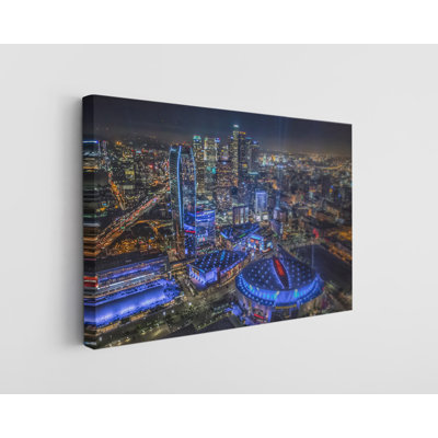 Los Angeles Staples Center City Skyline Prints Painting Canvas Large Canvas Art Rise Of Buildings Downtown Decor Wall