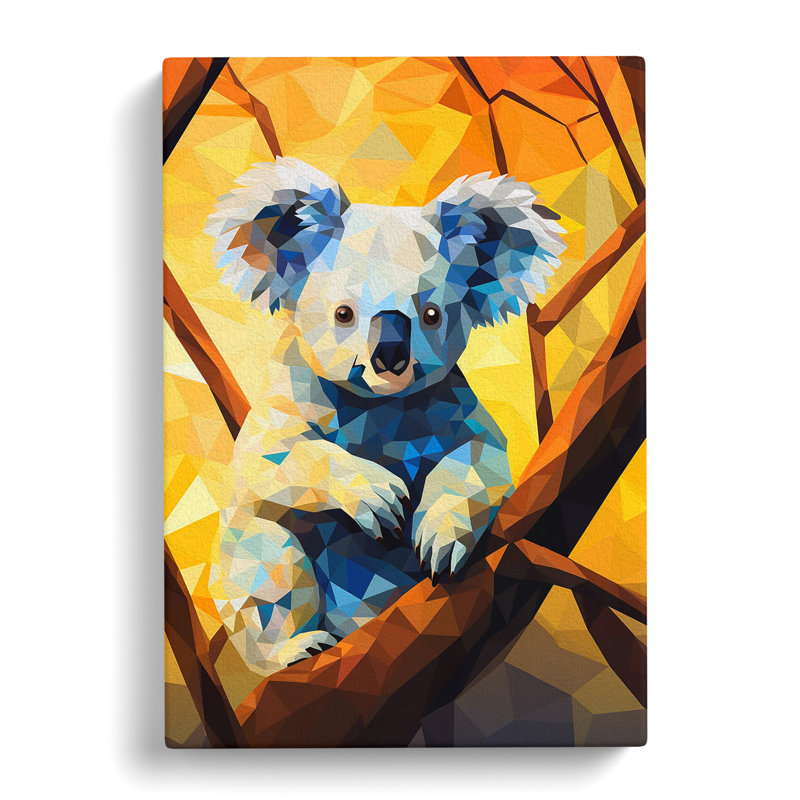 Koala Bear Constructivism Art - Wrapped Canvas, 76cm H x 50cm W x 3cm D