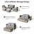 Patio 6-Piece Grey Wicker Conversation Set With Grey Cushions-444226825-444226824