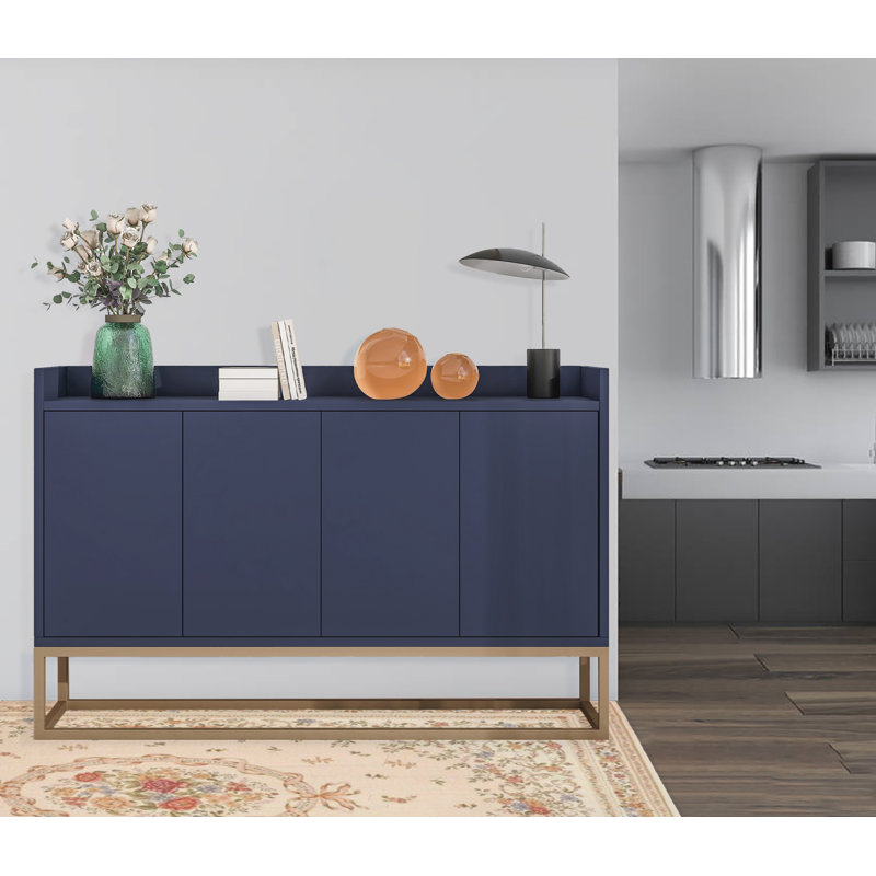 Fermont 47.2'' Sideboard With Open Countertop And Adjustable Shelf-Functional Storage Buffet Cabinet, Navy