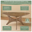 Table basse triangulaire moderne Mid Century H 17,2 po Fresca, Pacane-374608225