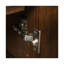 Buffet Dely, 4 portes d'armoire avec 2 tablettes ouvertes, brun foncé, 60 po