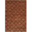 Wool Geometric Area Rug in Rust-17654530