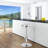 Silvia Swivel Adjustable Height Counter Stool with Metal Frame