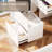 3-in-1 Vanity Desk with Flip-Top Mirror and Charging Station